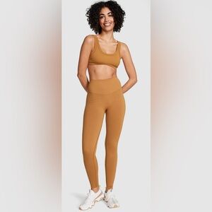 PINK VS SEAMLESS CLASSIC LEGGINGS-MED-GOLDEN OAK